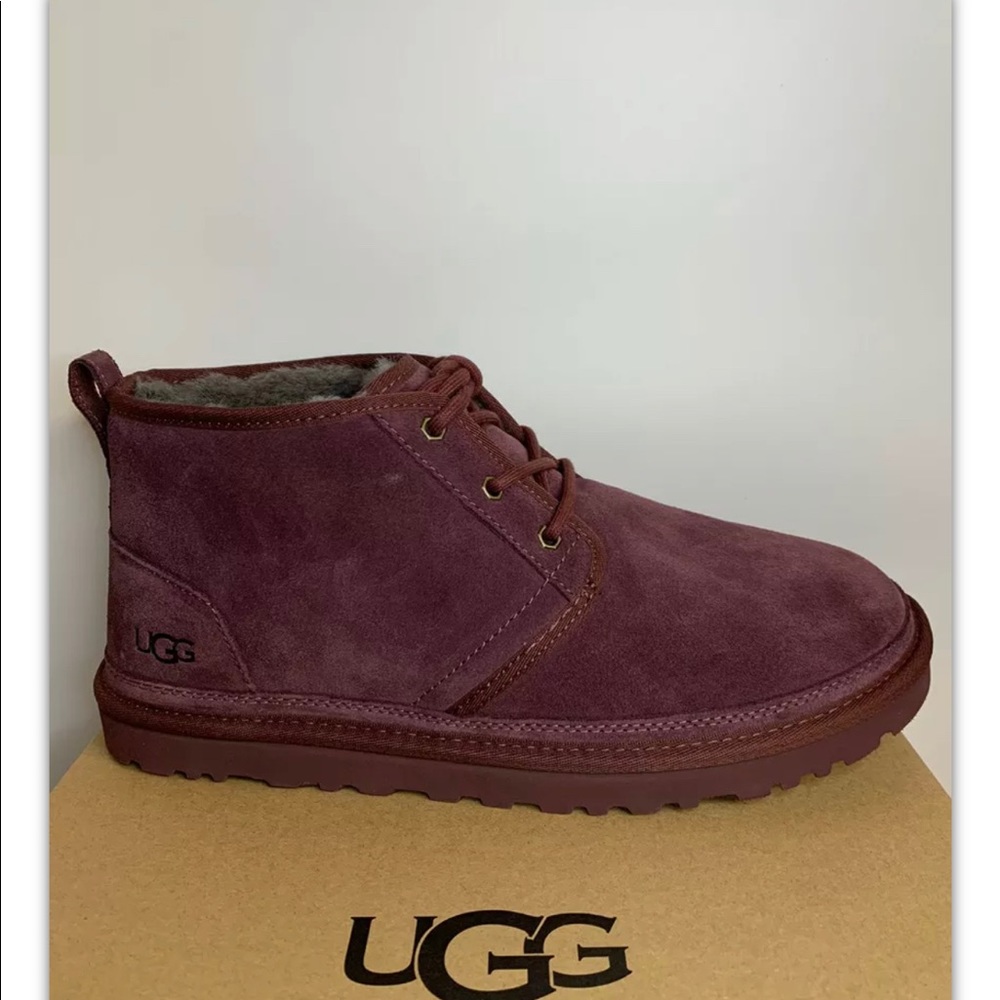 Brand New Ugg Neumel Cordovan Chukka Leather/Suede Boots
